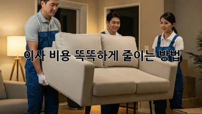이사 비용 똑똑하게 줄이는 방법!